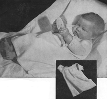 baby knitting pattern for night dress from 1950s